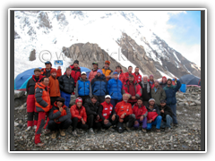 Climbers Before the Summit Push