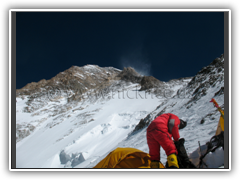 Karim Preparing for Climb to CIV