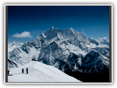 Climbers awaiting a Helicopter