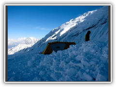 Digging tents out in Camp I