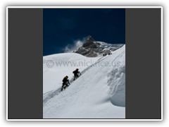 French Couple climbing toward Camp II