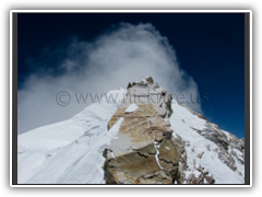 Looking toward the ridge to the true summit