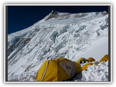 Manaslu viewed from Camp I