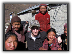 Nick Rice and Tibetans in Sama Gaon