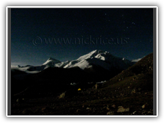 Shishapangma by moonlight