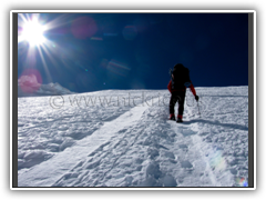 Climbers enroute to Camp II