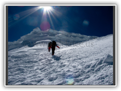 Climbers enroute to Camp II