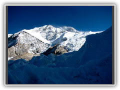 Shishapangma viewed from the penitentes